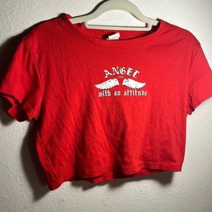 Red Crop top